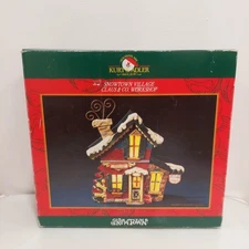 Kurt S Adler Claus & Company Workshop Snowtown Village Lighted Christmas House