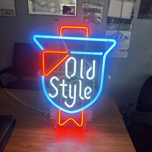 Old Style Vintage Neon Beer Sign 1985
