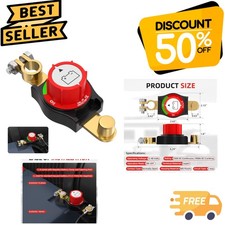 Top Post 250 Amps Kill Switch - Effortless On/Off for Cars, RVs, and Marine
