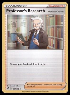 Professor's Research 147/172 Holo Rare Brilliant Stars Pokemon TCG NM