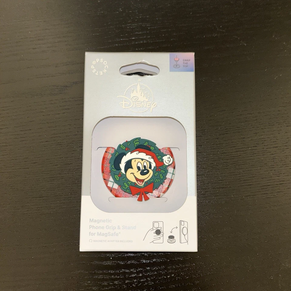 Disney Parks 2025 Popsockets Mickey con Sombrero de Santa Navidad Nuevo con Etiquetas Foto 2 de 4