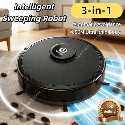 3-in-1 Robot Vacuum Cleaner 6000Pa Suction Mop Auto Recharge Pet Hair