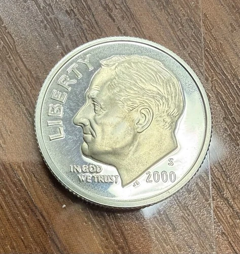 2000-S Proof Roosevelt Dime – 90% Silver – Deep Cameo – From US Mint Set A47