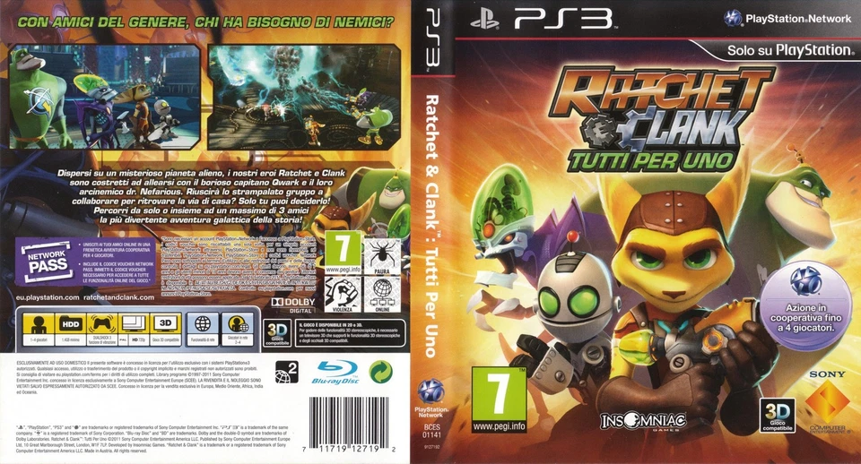 JUEGO PS3 RATCHET & CLANK ALL 4 ONE PS3 19499535