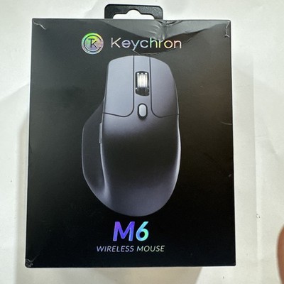 Keychron M6 Wireless Gaming Optical Mouse, Tri-Mode 2.4 GHz/Bluetooth 5.1