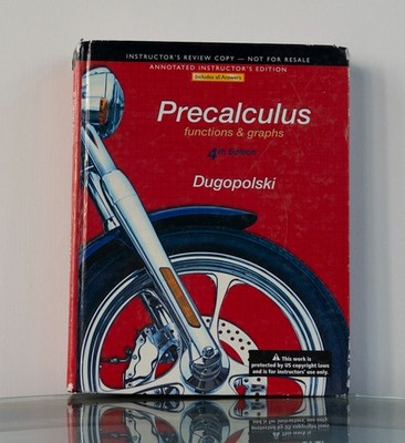 Precalculus: Functions and Graphs - Hardcover, by Dugopolski Mark - Acceptable