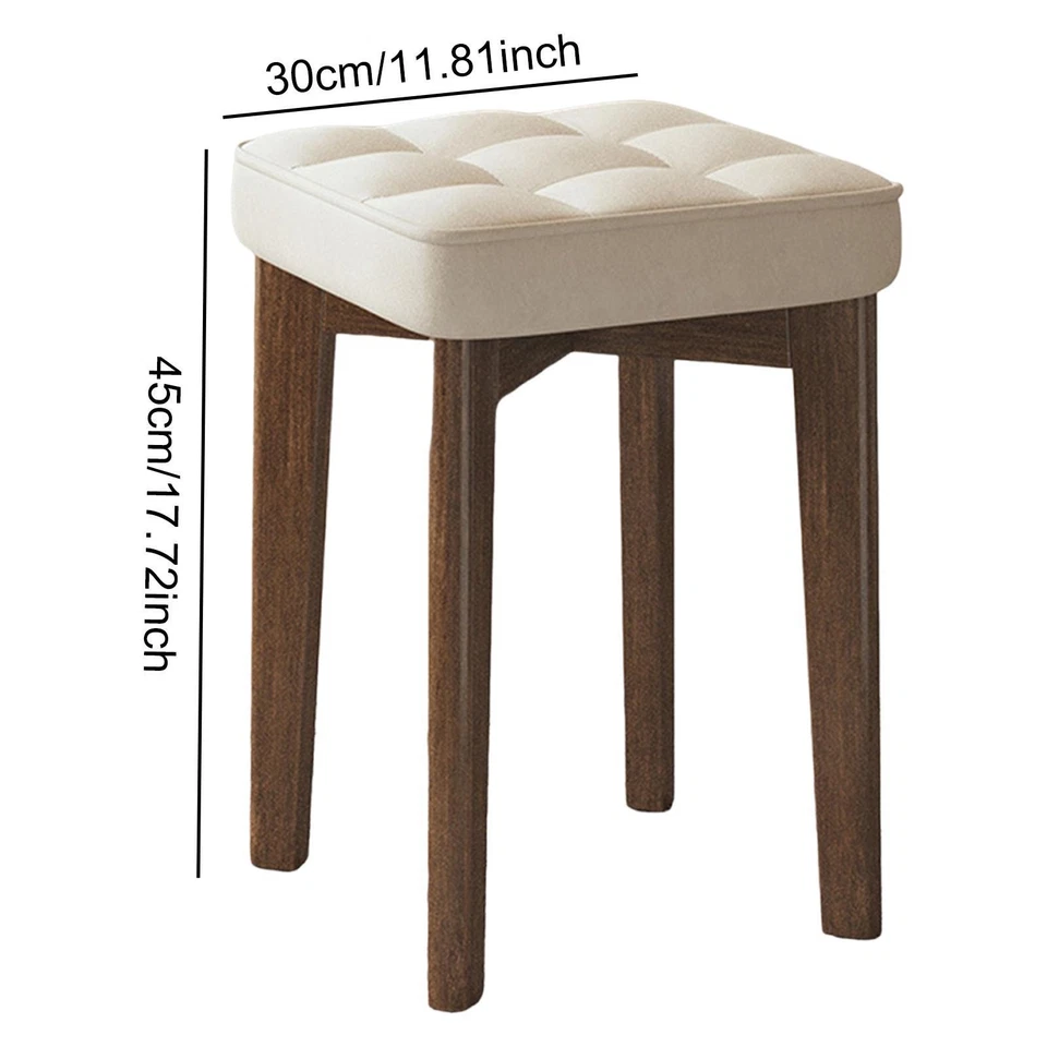 Wood Bar Stool Portable Fashion Space Saving Chair for Indoor Office Hotel - Image 2 of 4