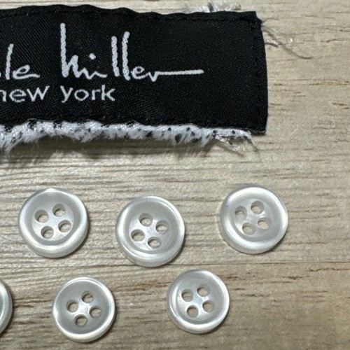 Set of 14 White 4-Hole Replacement Buttons for a Nicole Miller LS Shirt - Picture 4 of 7