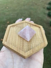 Rose Quartz Crystal Pyramid