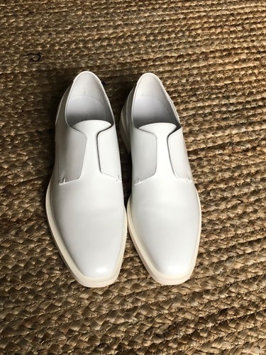 Jil Sander White Laceless Brogues Size 