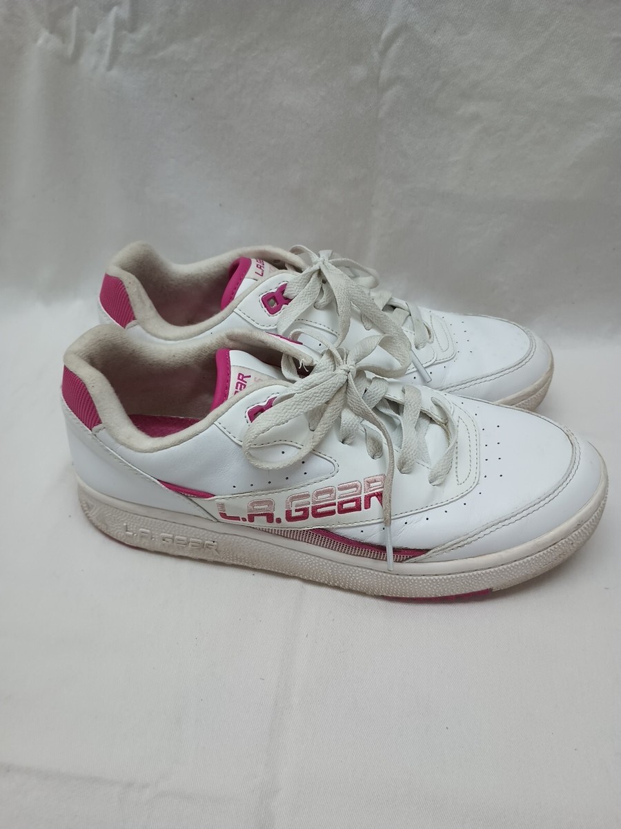 LA GEAR Women Sz 8.5 Sneakers Low White/ Pink Retro | eBay