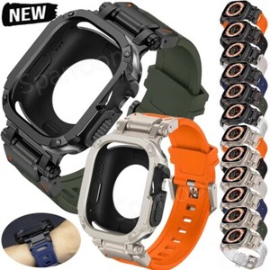 Silicone Band Strap+Case For Apple Watch Series 9 8 7 6 5 4 SE Ultra 2 49/45/44