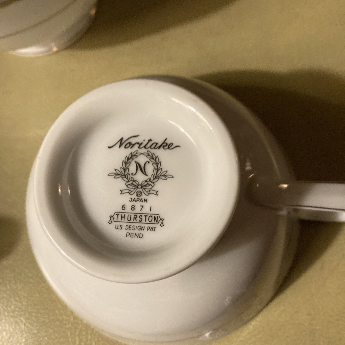 6) VINTAGE NORITAKE WARRINGTON CHINA TEA CUPS JAPAN 6871 US DESIGN