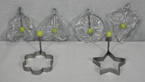 SWETON SET OF 6 DIFFERENT SHAPED RINGS EGG / PANCAKES MOLDS NEW IN BOX