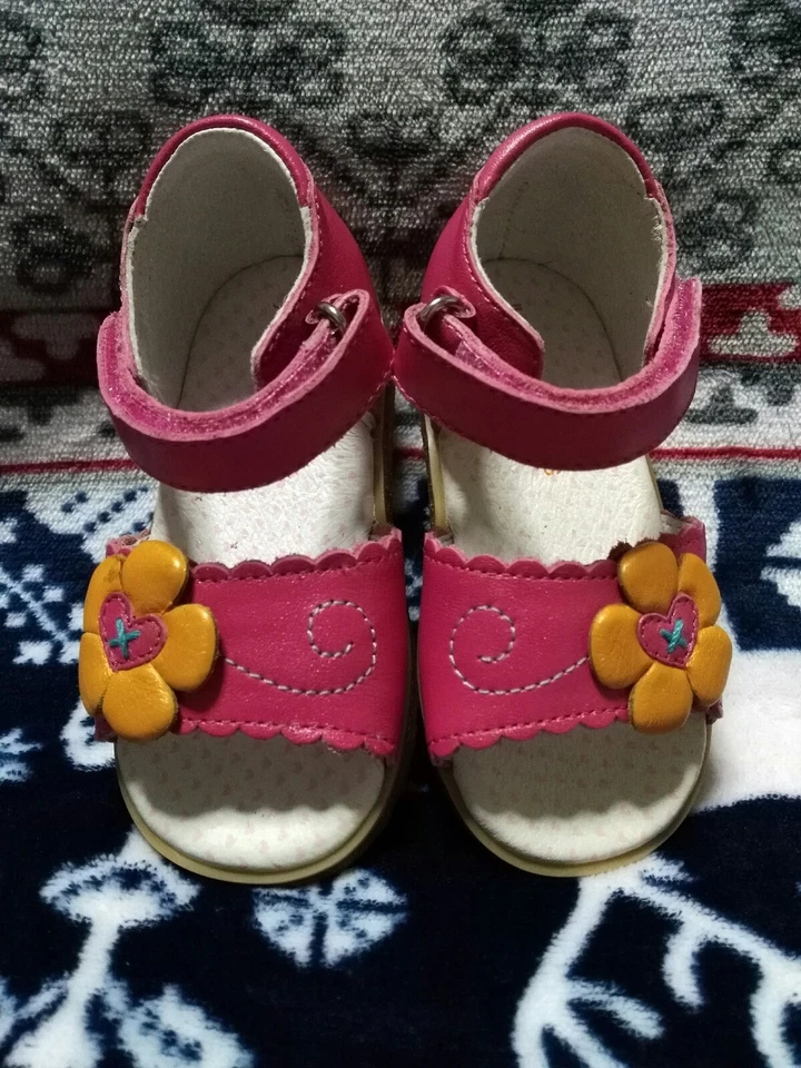 Zapatos de cuero rosa naranja estilo boutique Jumping Jacks para niñas talla 4 niños pequeños usados en excelente estado Foto 2 de 4