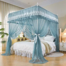 Mosquito Net Romantic Embroidery Lace Netting For Bed Canopy Wedding Bed Netting