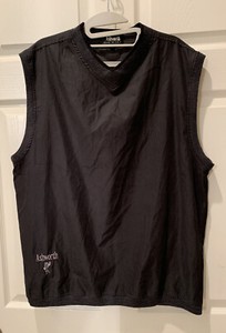 Ashworth Mens Black V Neck Golf Windbreaker Sleeveless Vest Sz M | eBay
