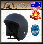 JOHNNY REB OPEN FACE BURKE LOW PROFILE MOTORCYCLE HELMET MATT BLACK