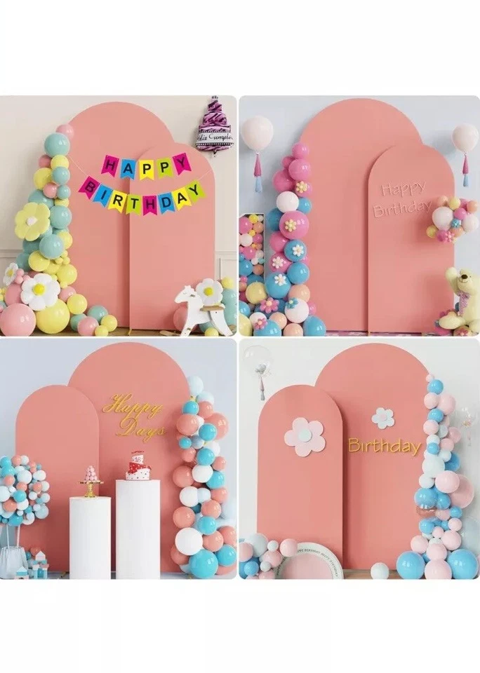 Wokceer Wedding Arch Cover 7.2FT,6FT Spandex Fitted Wedding Archetand Cover Rose - Image 4 of 4