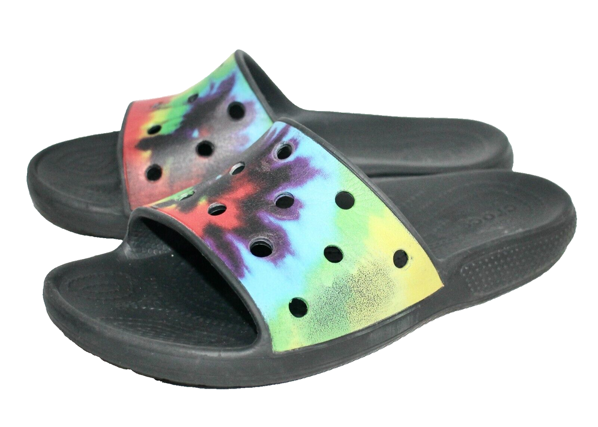 Classic Tie Crocs Womens Tie Dye Slides Crocs Tie Dye Mania Slide
