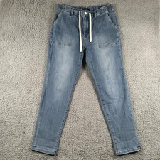 Judy Blue Jeans High Rise Straight Jogger Jeans Womens 15/32 Stretch Light Wash