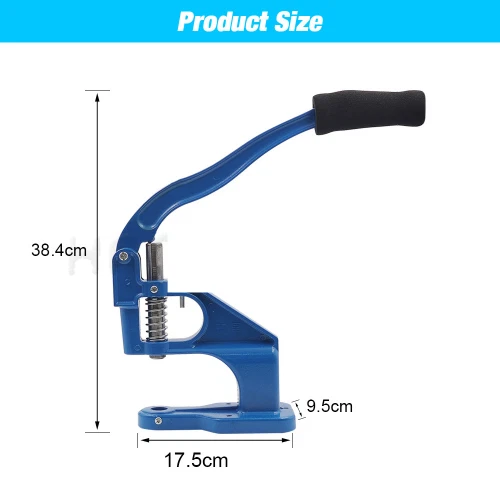 Hand Press Grommet Machine Dies Punch Tool Kit Double Cap Rivets Snap Eyelet - Image 3 of 4
