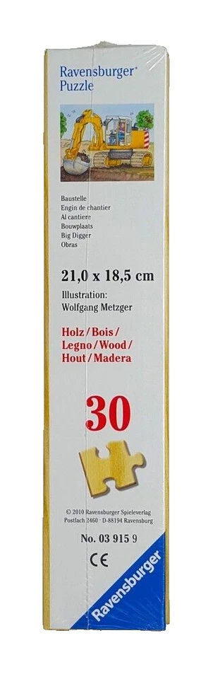 Ravensburger Madera Puzzle Infantil Construcción Excavadora Pala de Carreteras - Imagen 2 de 4