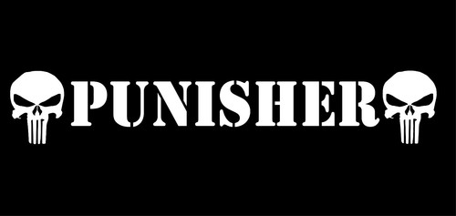 Punisher Skull Long decal #7 for car, SUV, Laptop 12 inches - Picture 7 of 10