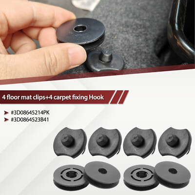 4 Fußmatten Halter Befestigung Clip Automatten Bodenmatte fixieren für VW Skoda