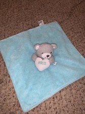 Build a Bear Workshop Lovey Hugs Teddy Blue Baby Plush Blanket NuuNuu Security