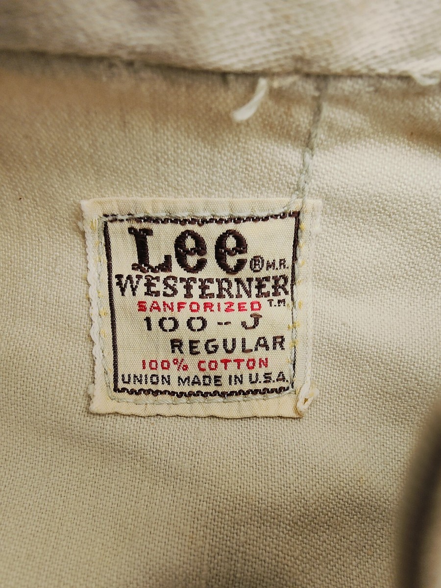 Vintage 60s Lee Westerner Sanforized 100-J Denim Trucker Vintage 60s Lee Westerner Sanforized 100-J Denim Trucker