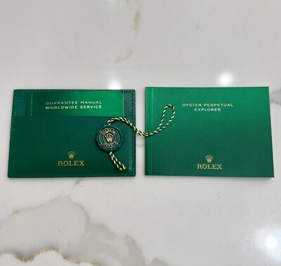 Authentic New Style Rolex Explorer I 39mm 214270 Booklet Holder Tag SET English