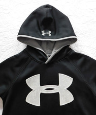 UNDER ARMOUR  Boys M Medium YMD   STORM Loose ColdGear Black Hoodie Sweatshirt