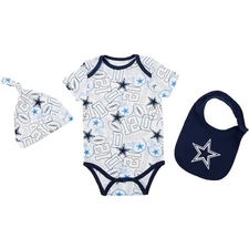 Dallas Cowboys Infant TUFFY Hat Bib and Body Suit Set 