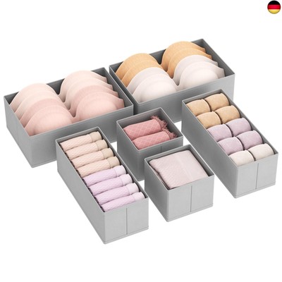 Lifewit 6 er Set Schubladen Organizer, Schrank Kleiderschrank Organizer