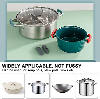 Silicone Holder Silicone Assist Handle Holder for Woks, Frying Pans,  Griddles, Skillets, Oven Pan Holder 2