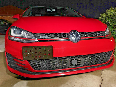 Front Tow Hook License Plate Mount Bracket For Volkswagen MK7 Golf GTi 2015-2019