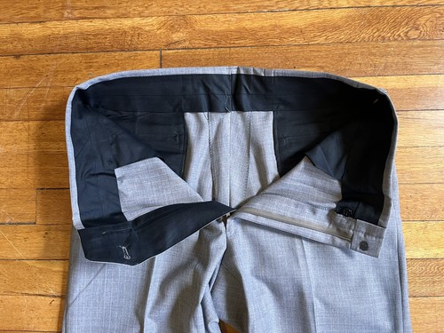 VINTAGE Hart Schaffner & Marx Custom Tailored Suit Men’s Grey Striped 42L 36W - Picture 22 of 24