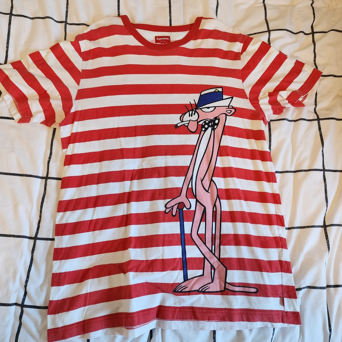 Supreme Pink Panther Striped Tee XL | eBay
