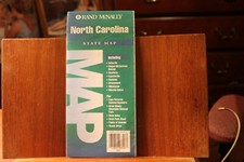 Vintage 1997 North Carolina State Map Rand McNally