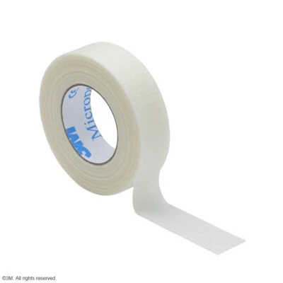 1 Rolle Klebeband Micropore Vlies weiß 3M tape Lash Wimpern Extensions Kleber