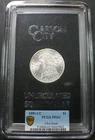 1882 CC Morgan Silver Dollar PCGS holder & Gold Shield - GSA Hoard - Graded MS63