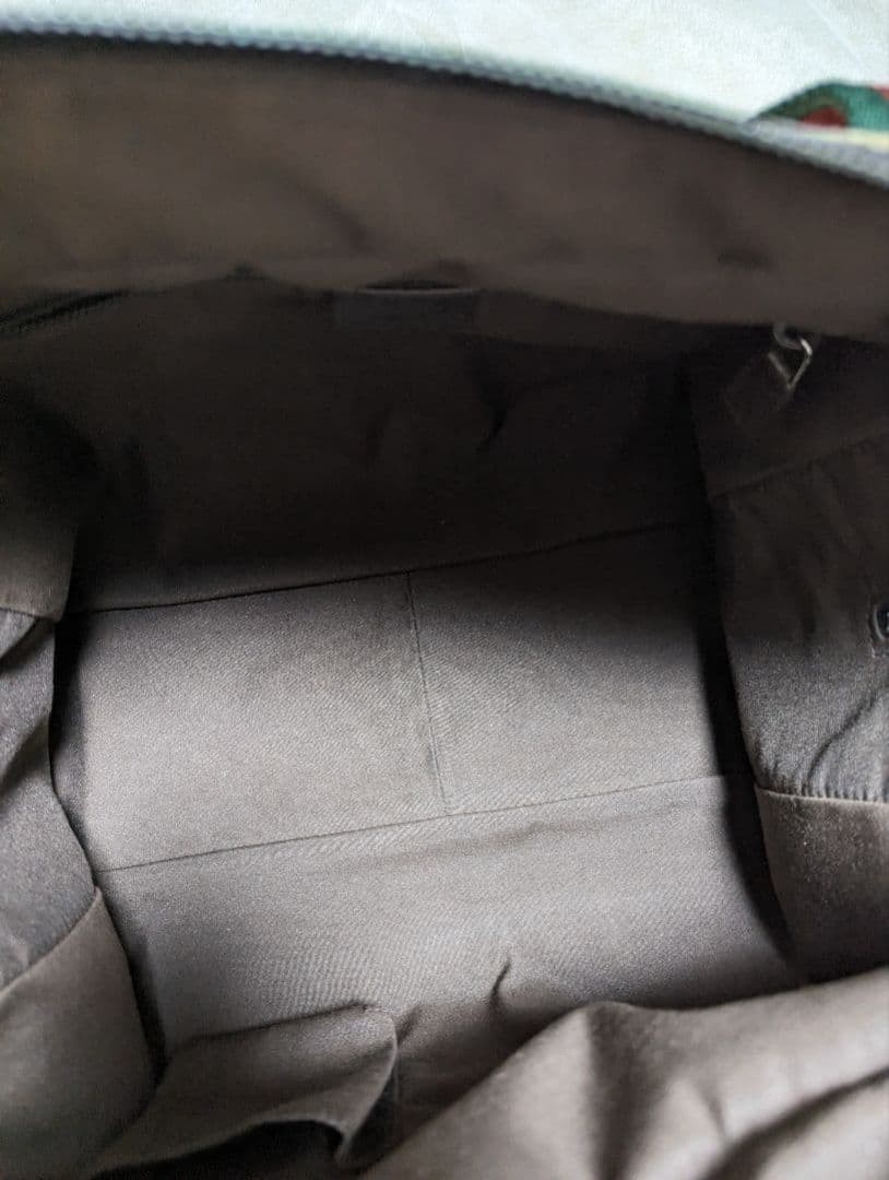 GUCCI Canvas Shoulder Bag Tote Bag Leather Trim Beige Brown Authentic thumbnail 6