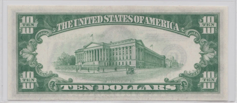 1934 $10 LIME GREEN FRN, FR#2004-G - Ungraded - Image 2 of 2