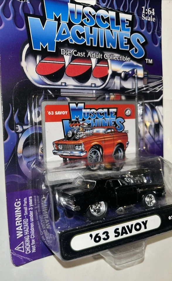 * Nuevas máquinas musculares fundidas a presión 1:64 Black Plymouth 63 Savoy #02-62 raras ** Foto 4 de 4