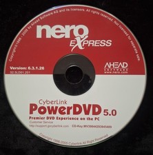Vintage NERO EXPRESS CyberLink POWER DVD 5.0 Driver Disc Version 6.3.1.26