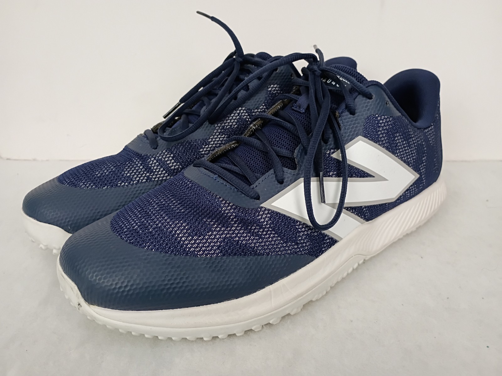 New Balance Mens 14 FuelCell 4040v7 Navy Blue White Baseball Turf Trainer Shoes thumbnail 8