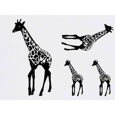 4 x 'Giraffe' Temporary Tattoos / Transfers TO00003083 