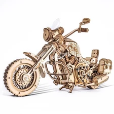 ROKR 3D Wooden Puzzles for Adults 1:8 Scale Motorcycle Model Car Kits to Buil...