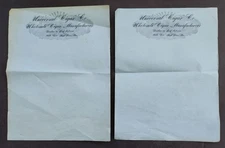 antique UNIVERSAL CIGAR Co red lion pa LETTERHEAD 2pc LOT
